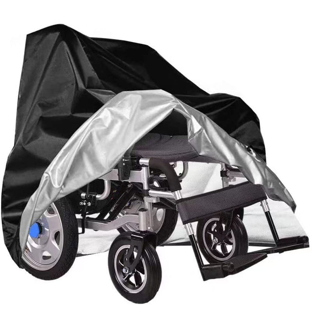 Scooter Protective Cover Waterproof Motorcycle Mobility Wheelchair Shelter Protector with Storage Bag against Sun Water Dust 74.8x28x46.1in