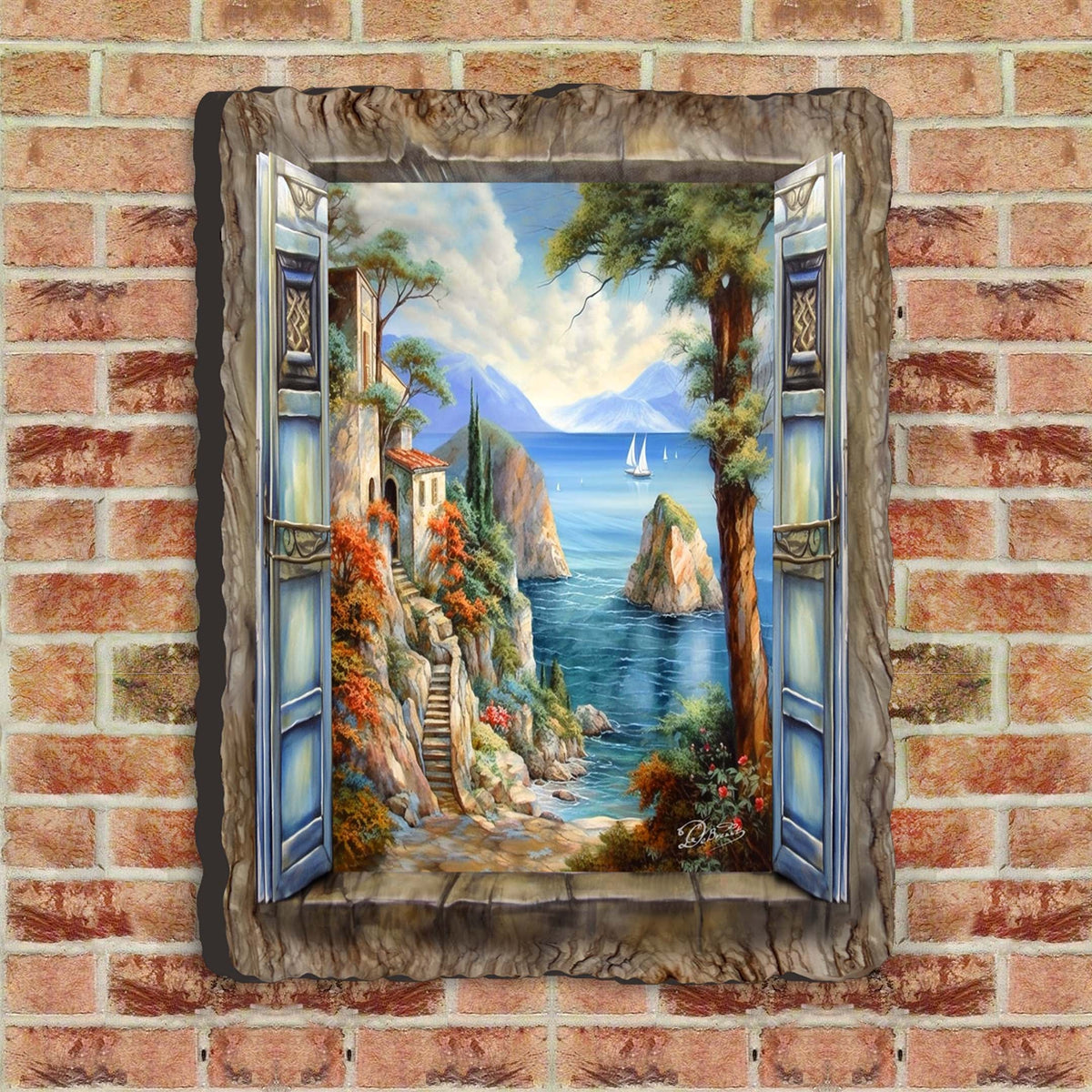 Mediterranean View Wall Art by G. DeBrekht Coastal Decor - 8492101W
