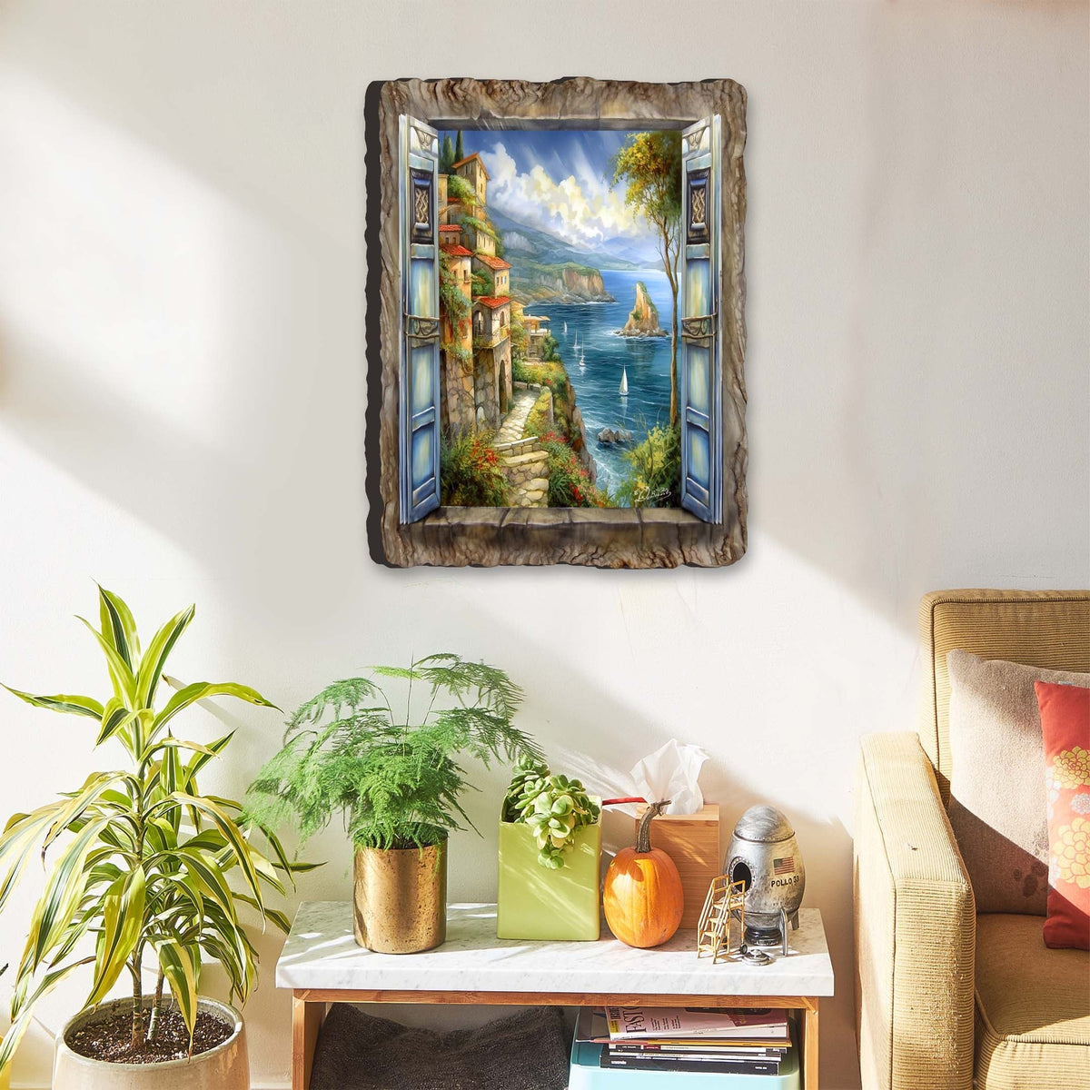 Seaside Window Perspective View Wall Art by G. DeBrekht Coastal Decor - 8492103W