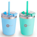 Kids Insulated Stainless Steel Cups with Lid and Straw, 9 oz, 2-Pack