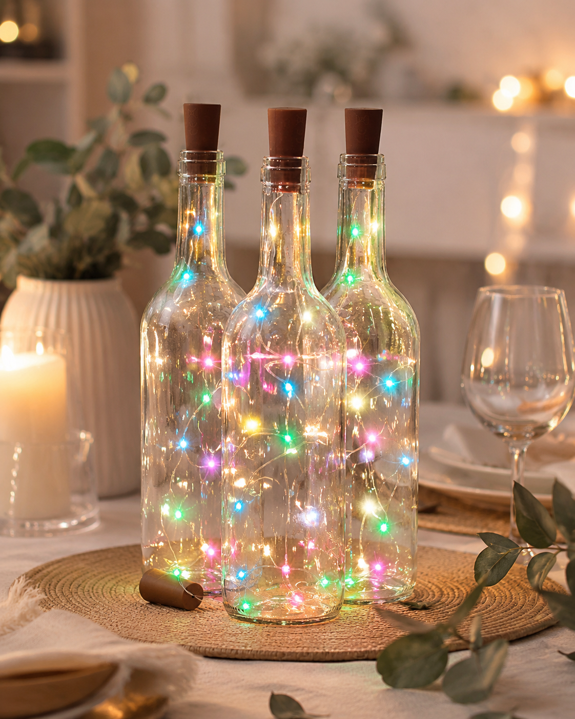40 LED Clear Cable String Lights - Battery Operated
