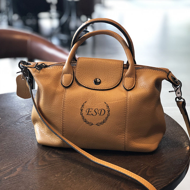 Leather Crossbody Bags for Women, Small Leather Shoulder Bag, Full Grain Leather Top Handle Bag