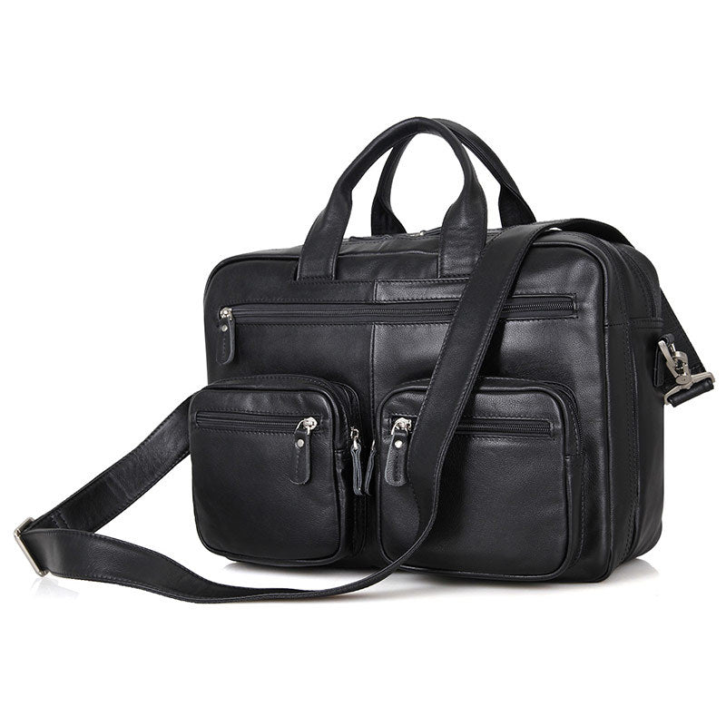 Big Capacity Laptop Messenger Bag Business Briefcase Men Leather Bags Side Bags 7231