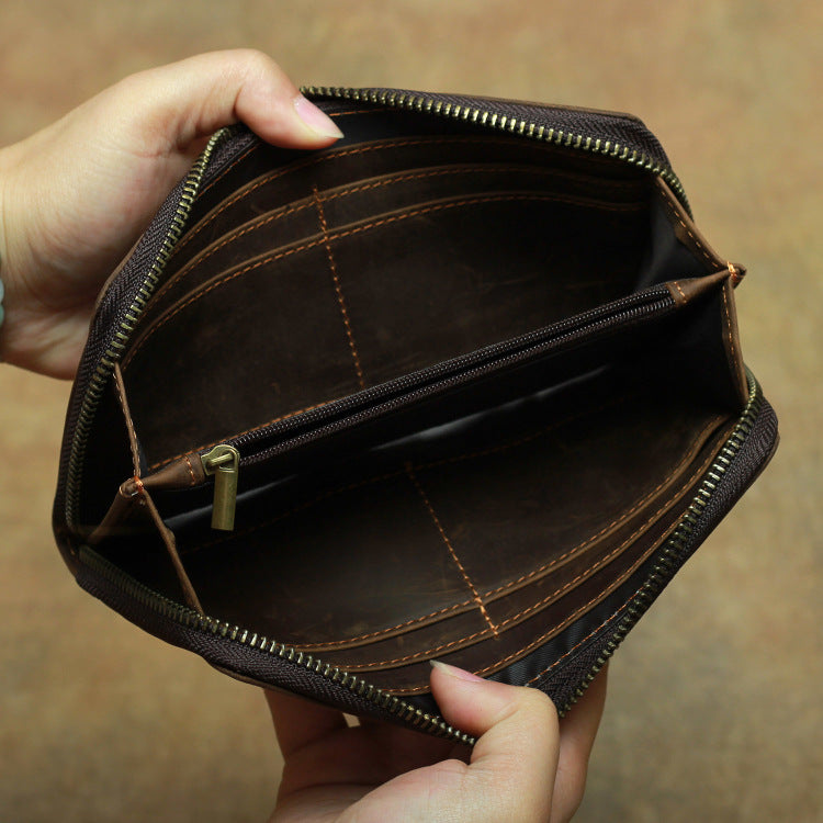 Custom Wholesale Full Grain Leather Wallet, Men Long Wallet, Money Purse Card Holders B-200