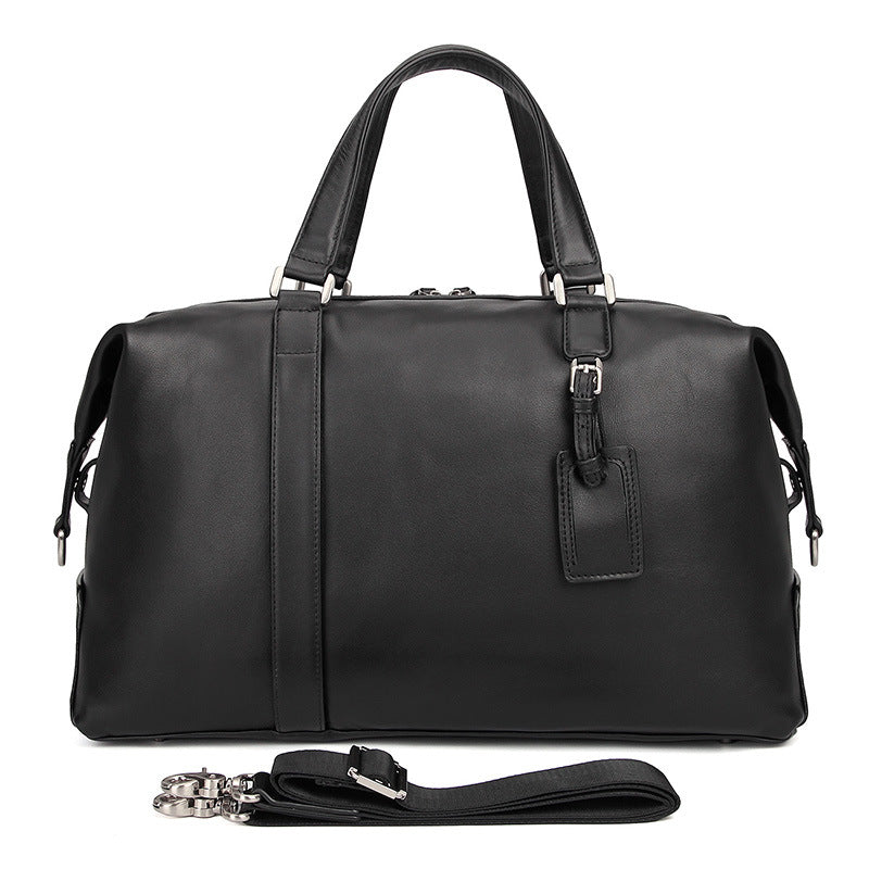 Top Grain Leather Briefcase Travel Duffle Bag Men's Large Handbags 6007A