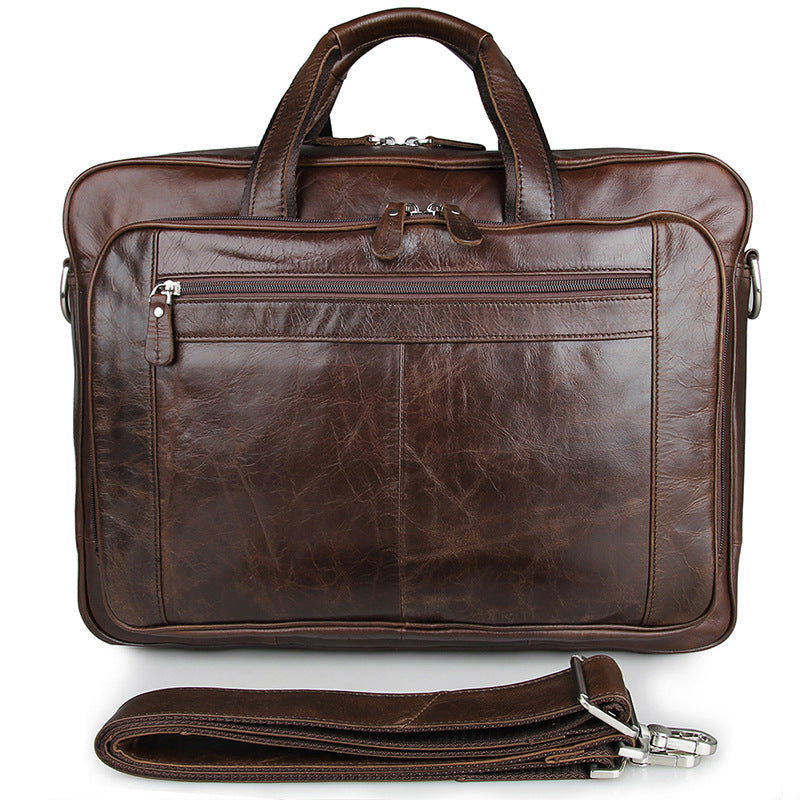 Big Capacity Laptop Messenger Bag Business Briefcase Men Leather Bags Side Bags 7320