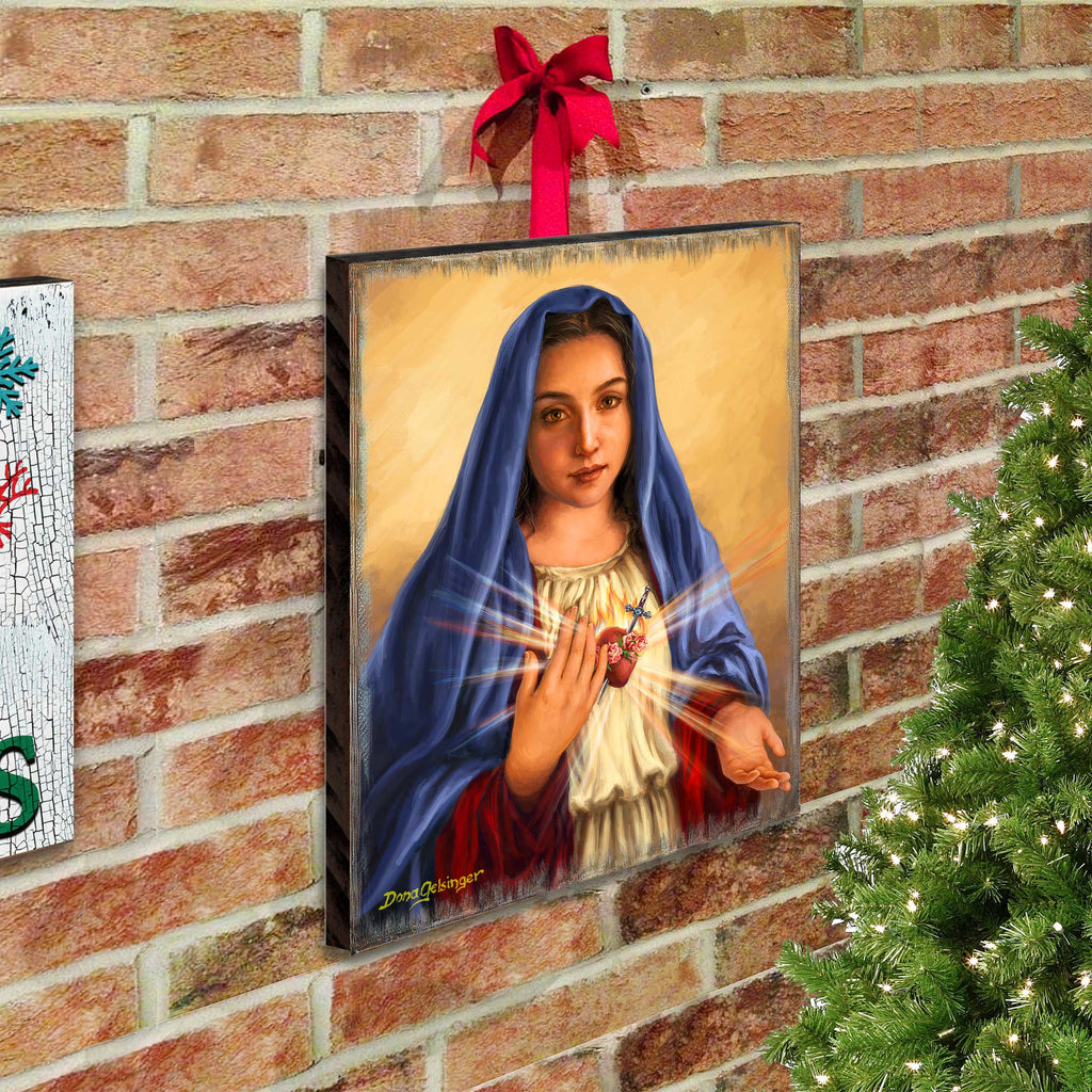 Immaculate Heart of Mary Wall Art by D. Gelsinger - Nativity Holiday Decor  - 95686B-DG