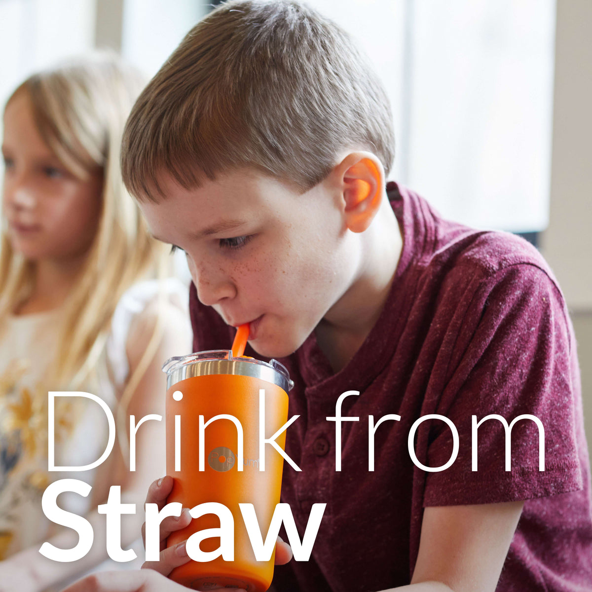 Kids Insulated Stainless Steel Cups with Lid and Straw, 13 oz, 2-Pack