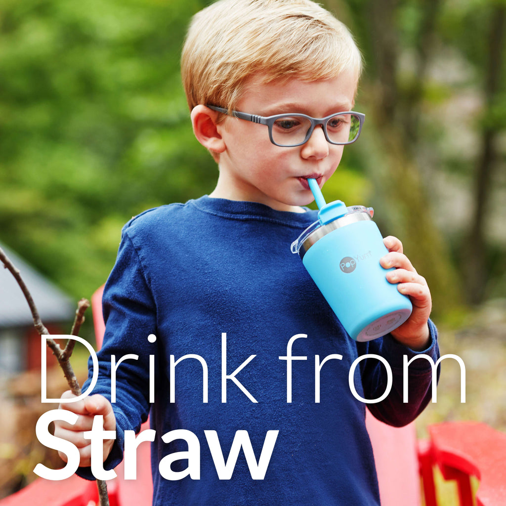 Kids Insulated Stainless Steel Cups with Lid and Straw, 9 oz, 2-Pack