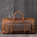 Full Grain Crazy Horse Leather Duffle Bag,  Vintage Handmade Weekender Travel Luggage