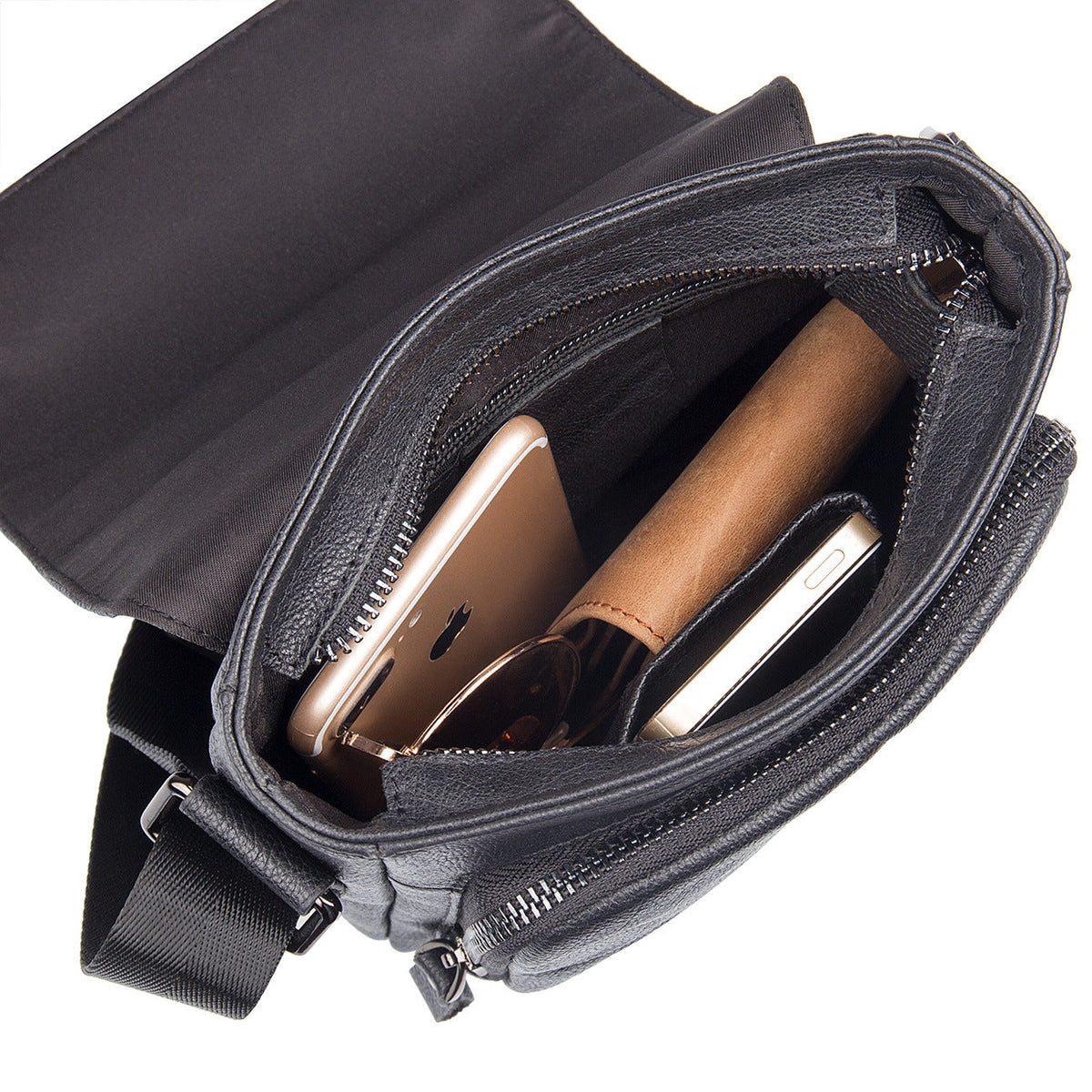 Messenger Bags For Men Leather Messenger Shoulder Bag 1033