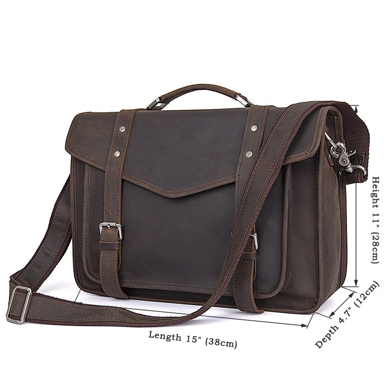 Mens Leather Crossbody Bag Leather Briefcase For Men Best Messenger Bags