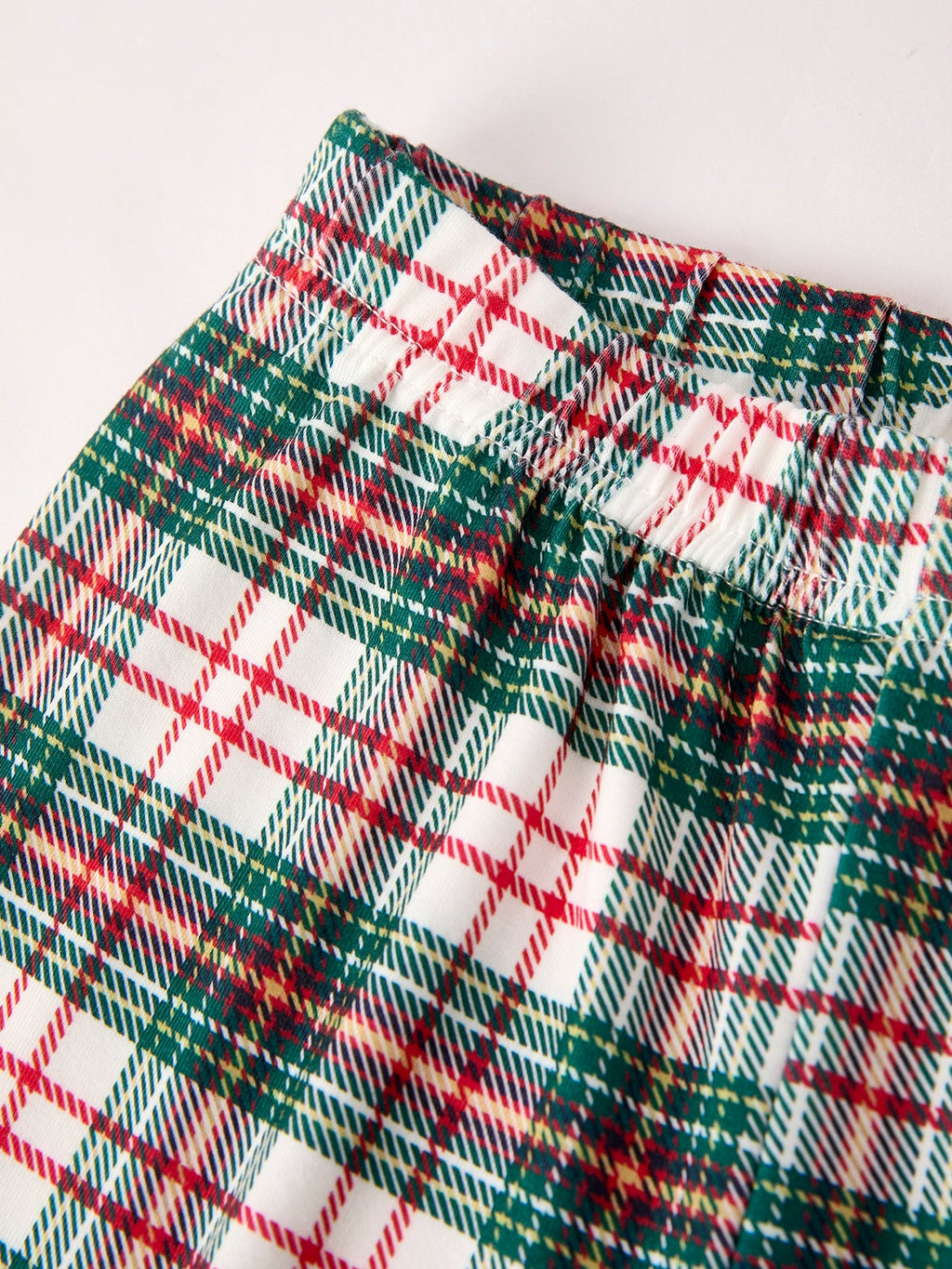 Christmas Plaid Smocking Embroidered Boys Set