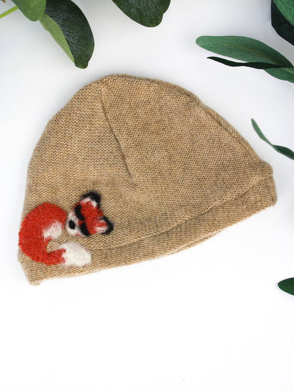 Sleeping Fox Cashmere Hat - Newborn