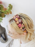 Festival Flowers Embroidered Headband