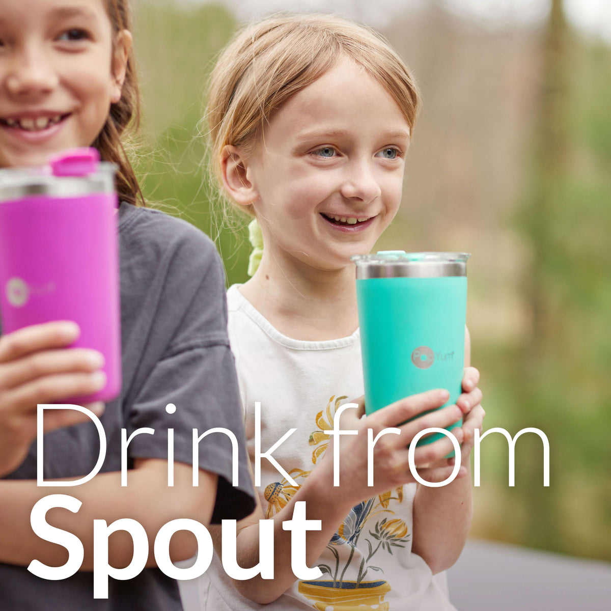 Kids Insulated Stainless Steel Cups with Lid and Straw, 13 oz, 2-Pack