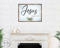 Jesus Sign - Wooden Religious Wall Art - Christian Sign - Modern farmhouse sign - Mantel decoration - Bible Sign - Dining Room Sign - Contemporary wall art - 310351