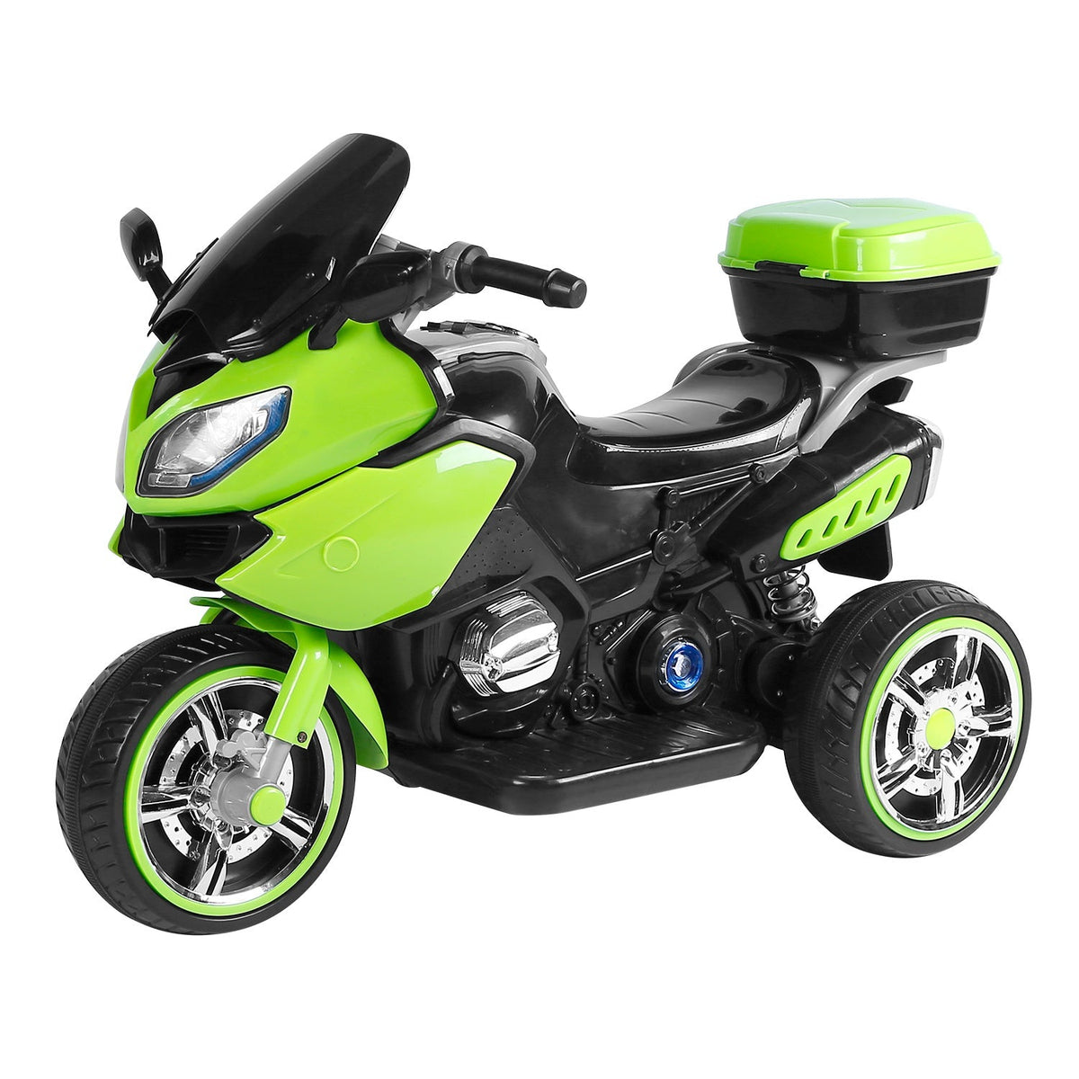 3 Wheel Motorcycle For Kids Aged 1-6 Battery Powered Ride On Toy Electric Tricycle w/Music Story Broadcasting Headlight Rear Light Forward Reverse