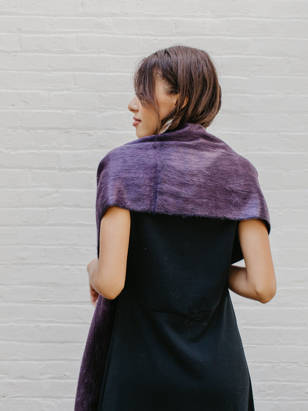 Brushed Alpaca Solid Scarf
