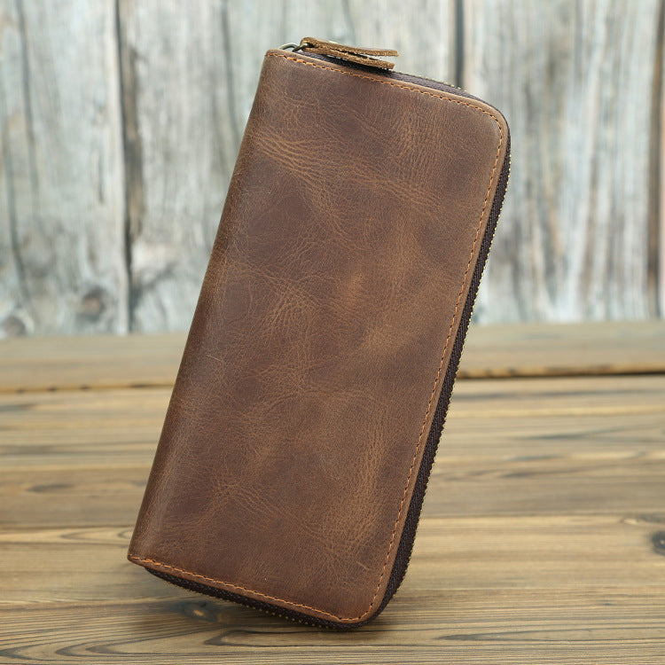 Custom Wholesale Full Grain Leather Wallet, Men Long Wallet, Money Purse Card Holders B-200