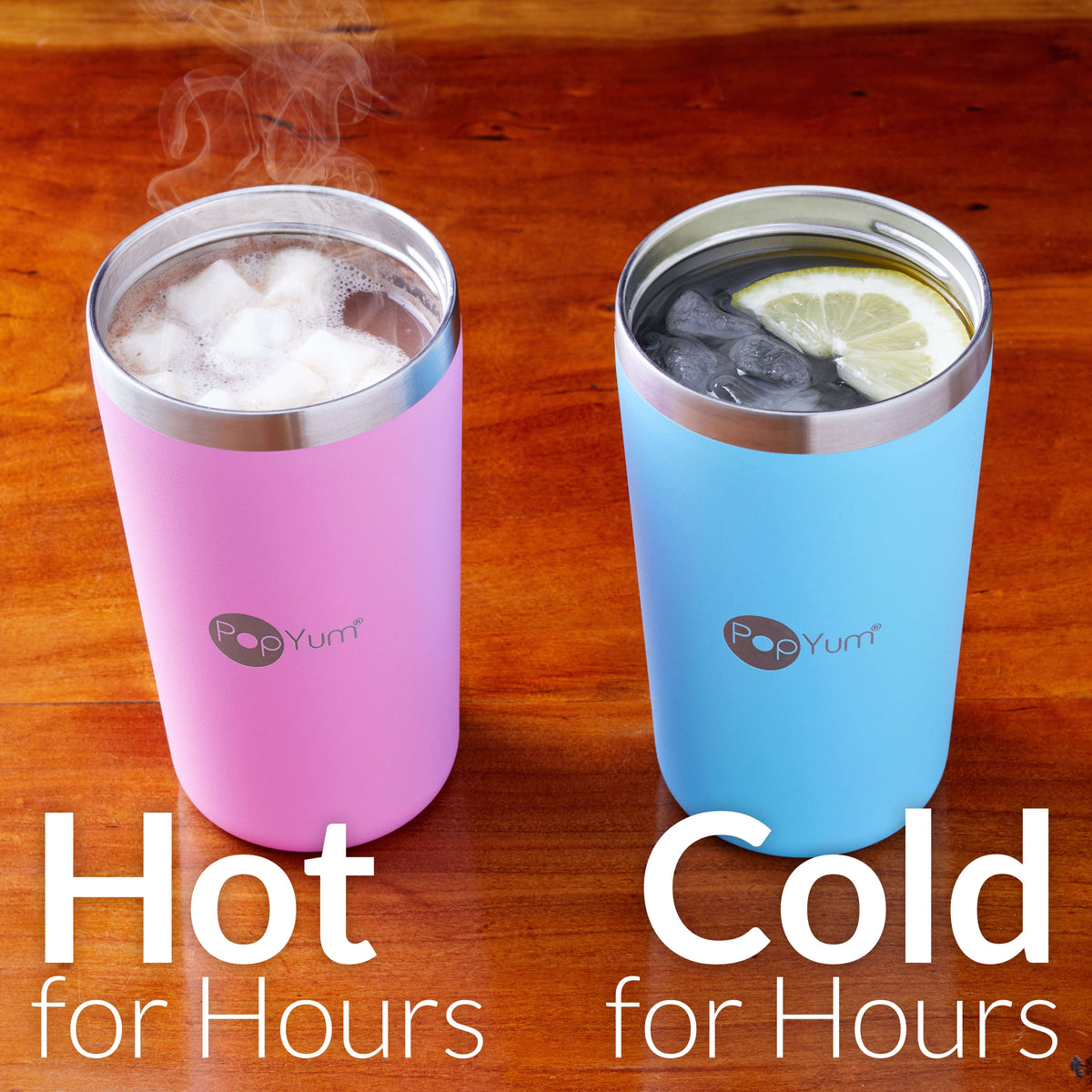 Kids Insulated Stainless Steel Cups with Lid and Straw, 13 oz, 2-Pack
