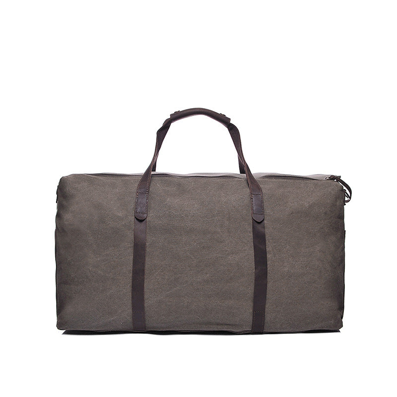 Canvas Leather Overnight Bag Waterproof Canvas Duffle Bag Crossbody Travel Bag