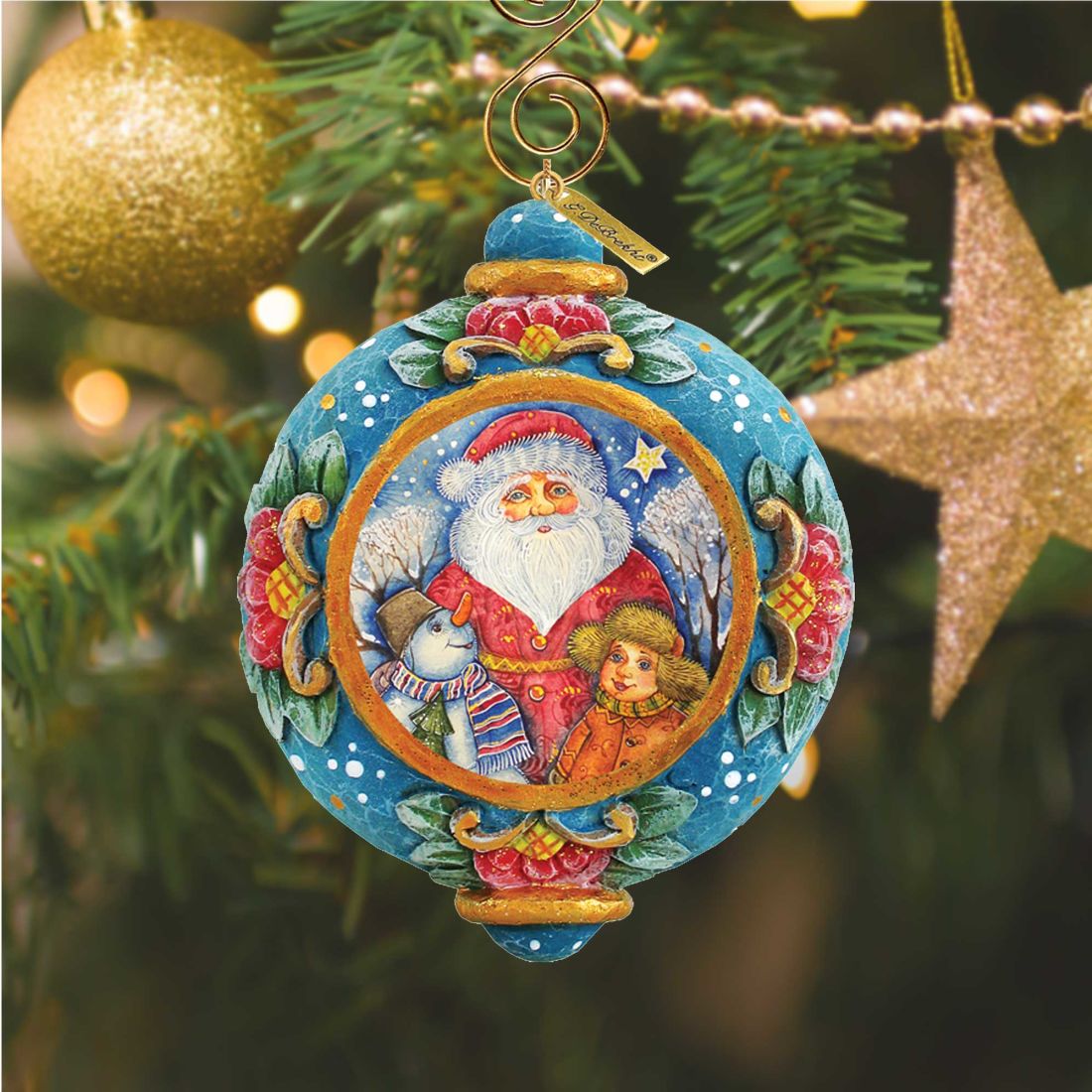 Friendship Sculpted Hand-Painted Christmas Ornament by G. DeBrekht - Christmas Decor - 6102424