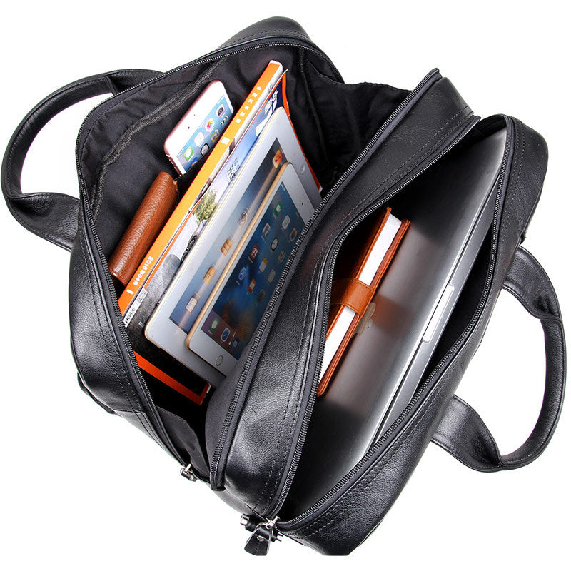 Big Capacity Laptop Messenger Bag Business Briefcase Men Leather Bags Side Bags 7231