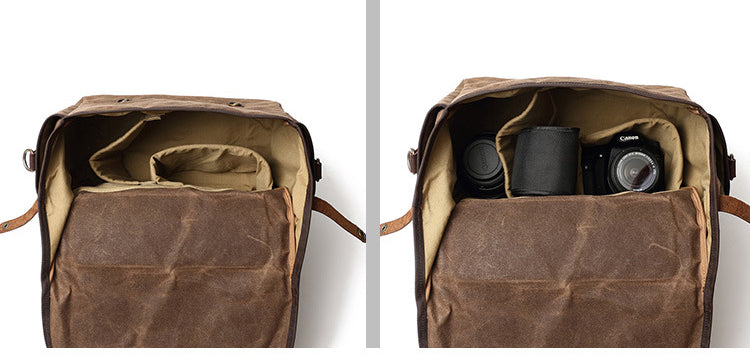 Photographic Hunter Camera Bag Canvas DSLR Camera Bag Vintage Crossbody Messenger Bag 9003