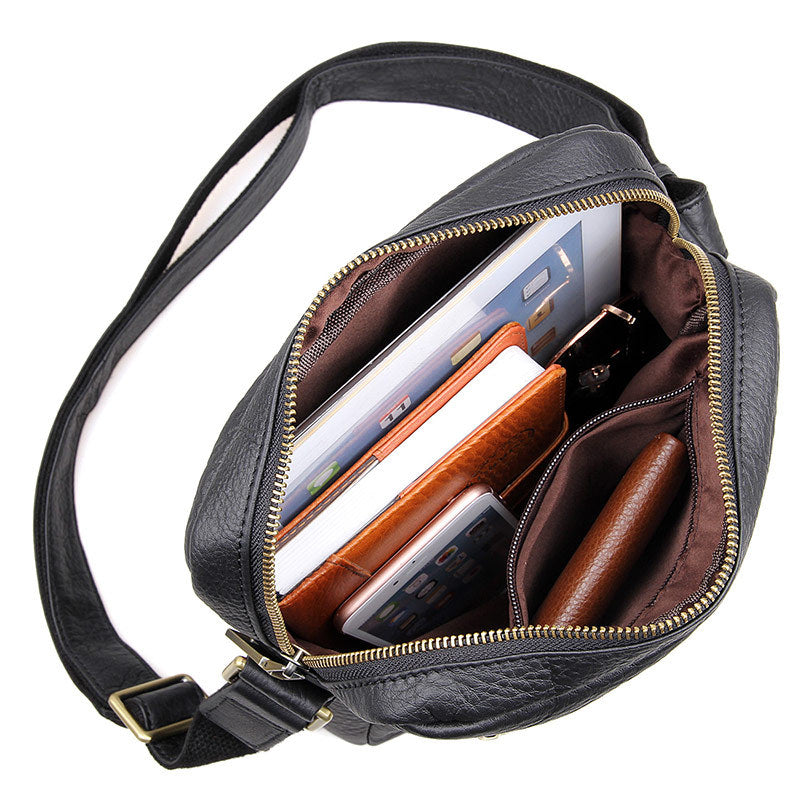 New Fashion Messenger Bags Casual Leather Bags For Men Leather Messenger Corssbody Side Shoulder Bag 1011