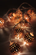 Rose Gold Moroccan Ball String Lights - Battery Operated