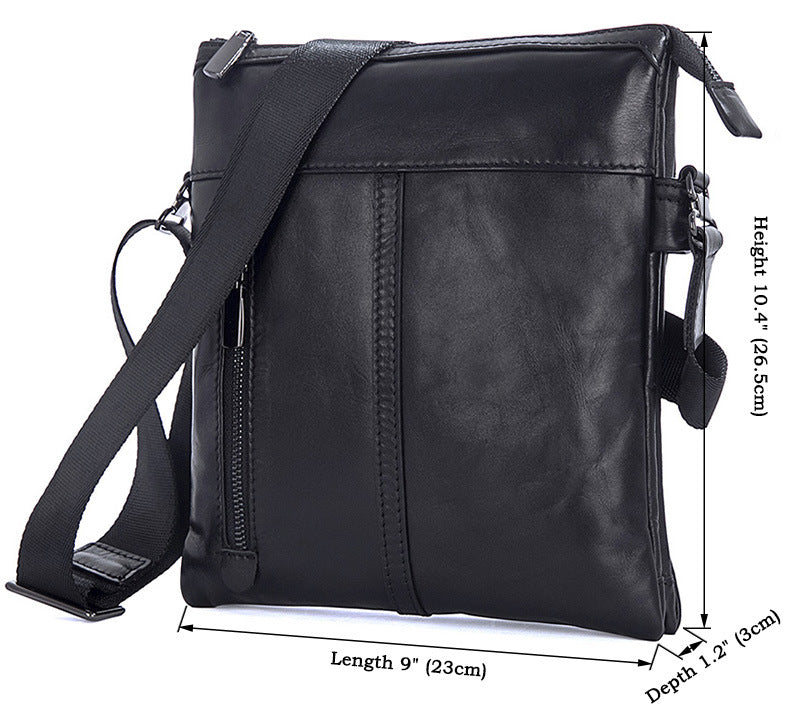 New Fashion Messenger Bags Casual Leather Bags For Men Leather Messenger Corssbody Side Shoulder Bag 1023A