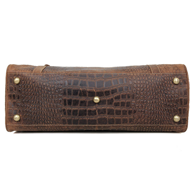 Designer Crazy Horse Leather Duffle Bag, Leather Travel Bag, Leather Weekender Bag
