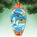 Surfboard Wooden Ornaments - Tree Ornament by G. DeBrekht - Coastal Holiday Decor - 8198522-2