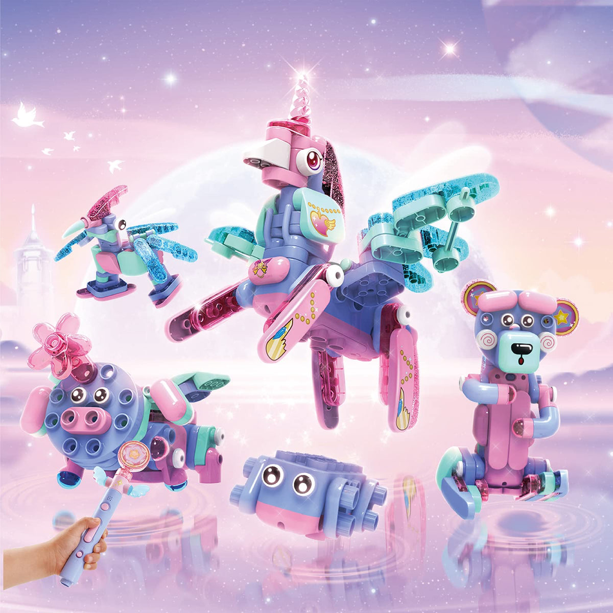 Magical Unicorn Robots: Build, Play, Learn! Perfect for Kids 3+ and STEM Education, Especially for Girls!