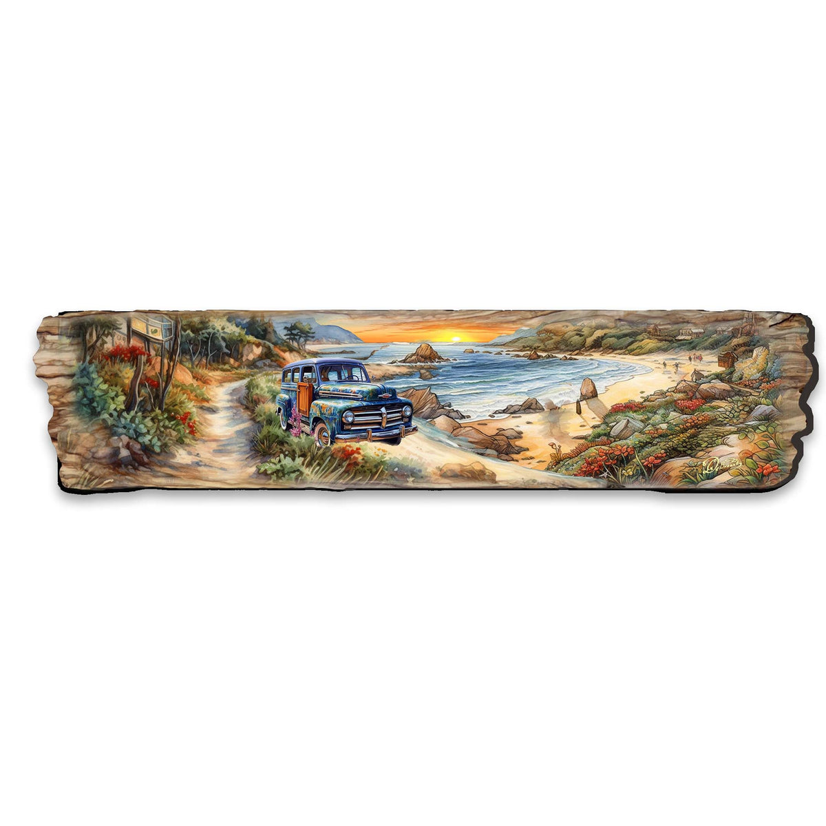Coastal Sunrise Wooden Wall Art by G. DeBrekht Coastal Décor - 8491111W