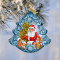 Santa Frosting the Gingerbread Tree Sculpted Hand-Painted Christmas Ornament by G. DeBrekht - Christmas Santa Snowman Decor - 610278