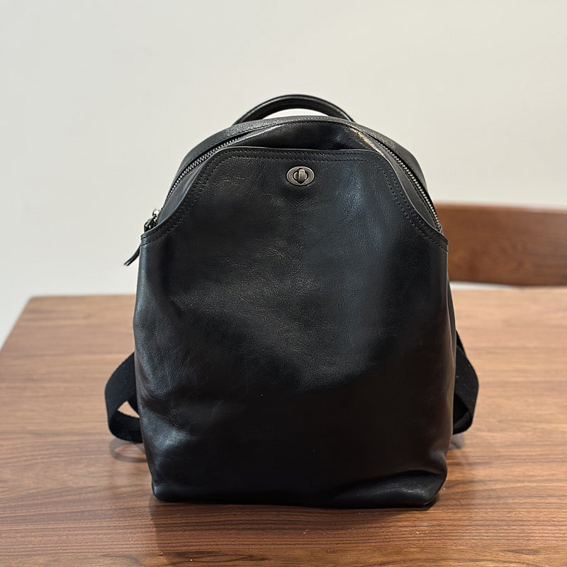 Full Grain Leather Women Backpack, Genuine Leather Mini Backpack, Best Leather Women's Backpack for School