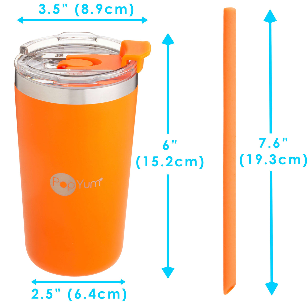 Kids Insulated Stainless Steel Cups with Lid and Straw, 13 oz, 2-Pack
