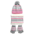 Kids Winter Hat, Scarf and Gloves Set, Pink