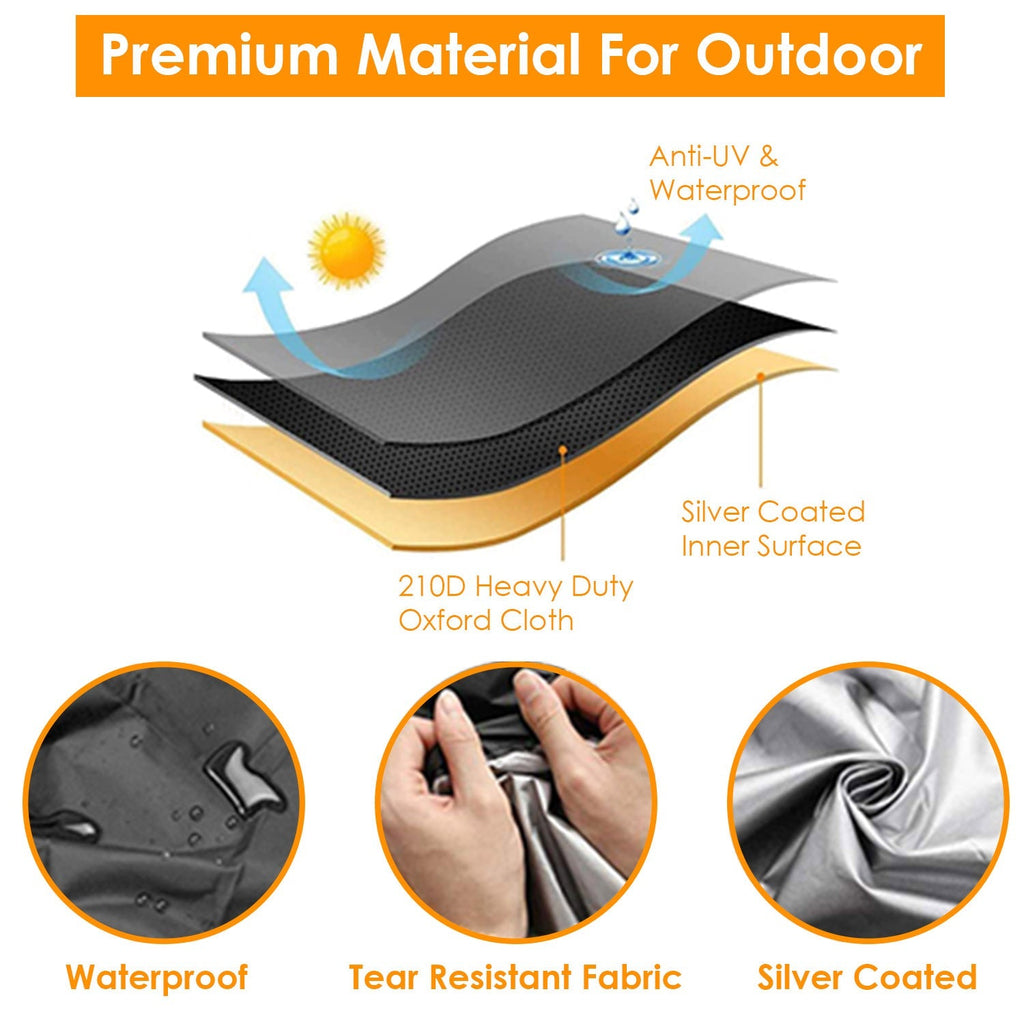 Scooter Protective Cover Waterproof Motorcycle Mobility Wheelchair Shelter Protector with Storage Bag against Sun Water Dust 74.8x28x46.1in