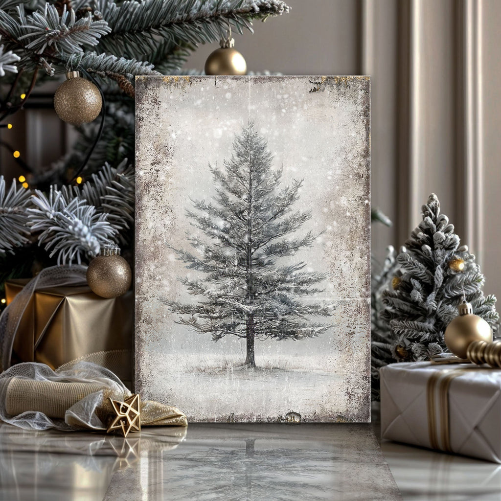 Vintage Christmas Tree Wall Art X