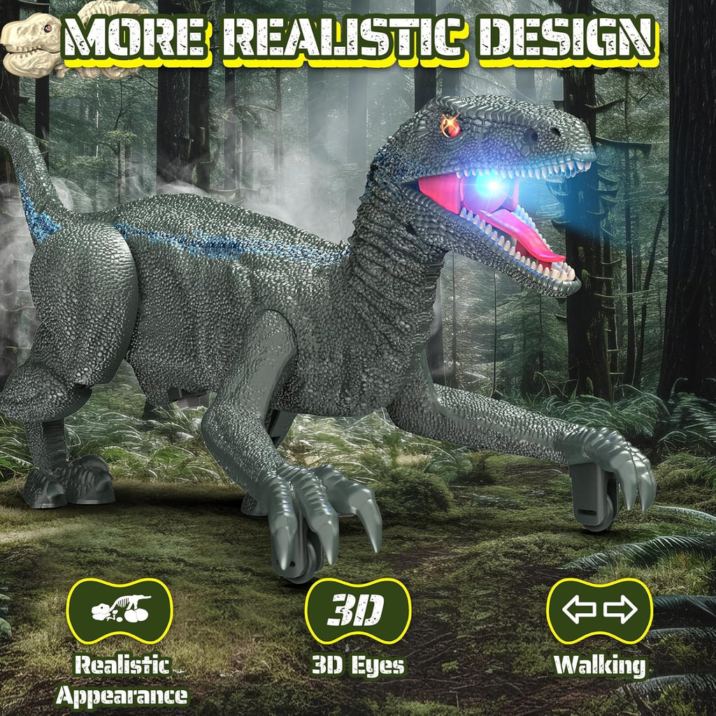 Roar Into Adventure Remote Control Dinosaur Robot Toy with Lights and Sounds