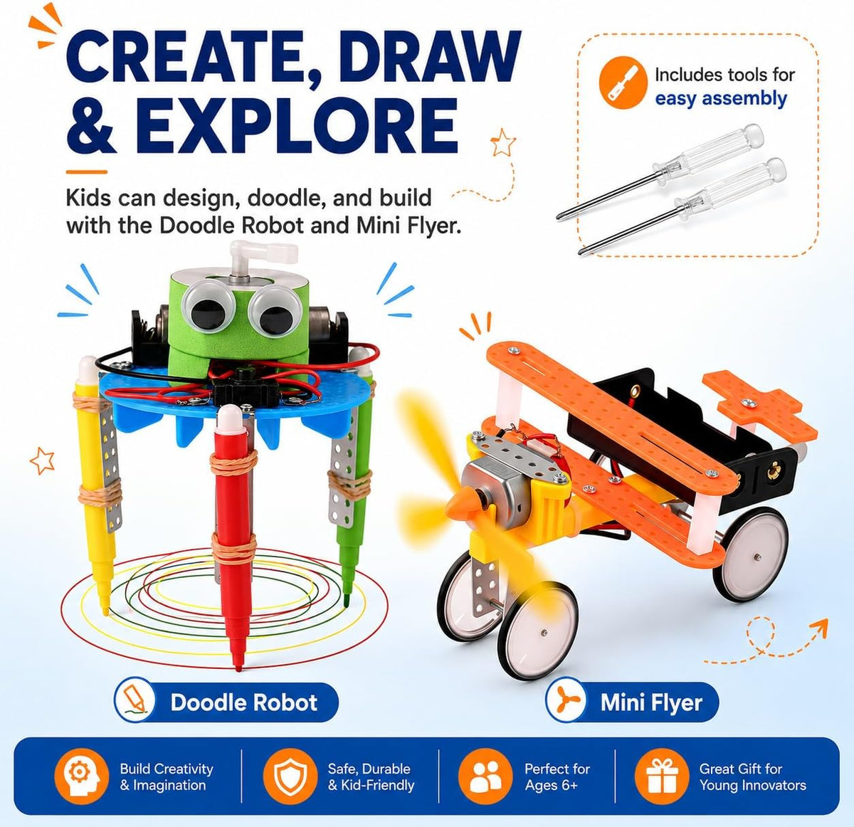 Young Inventor Robot Lab Build 5 Amazing STEM Robots for Kids