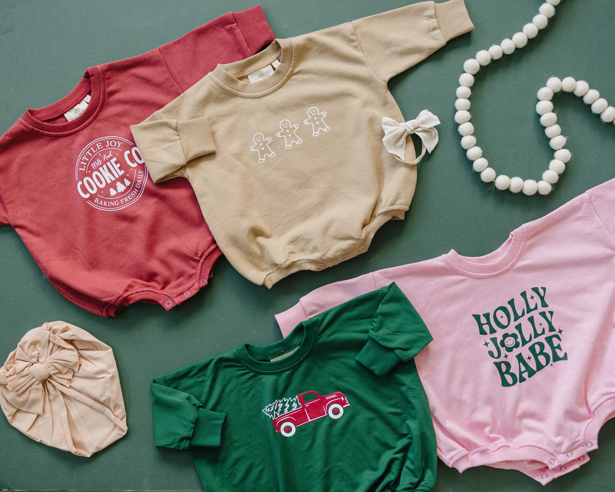 Little Joy Cookie Co. Christmas Sweatshirt Romper