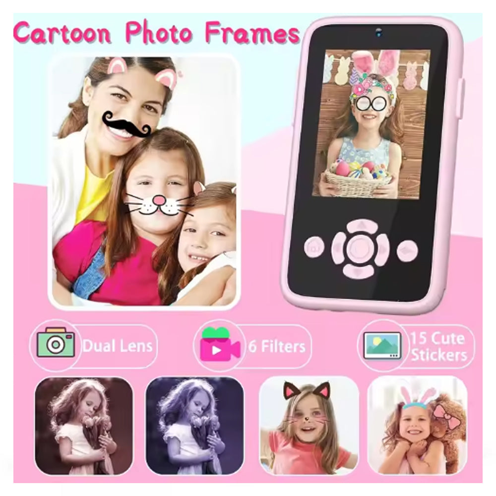 Kids Play Smartphone with Camera and Games