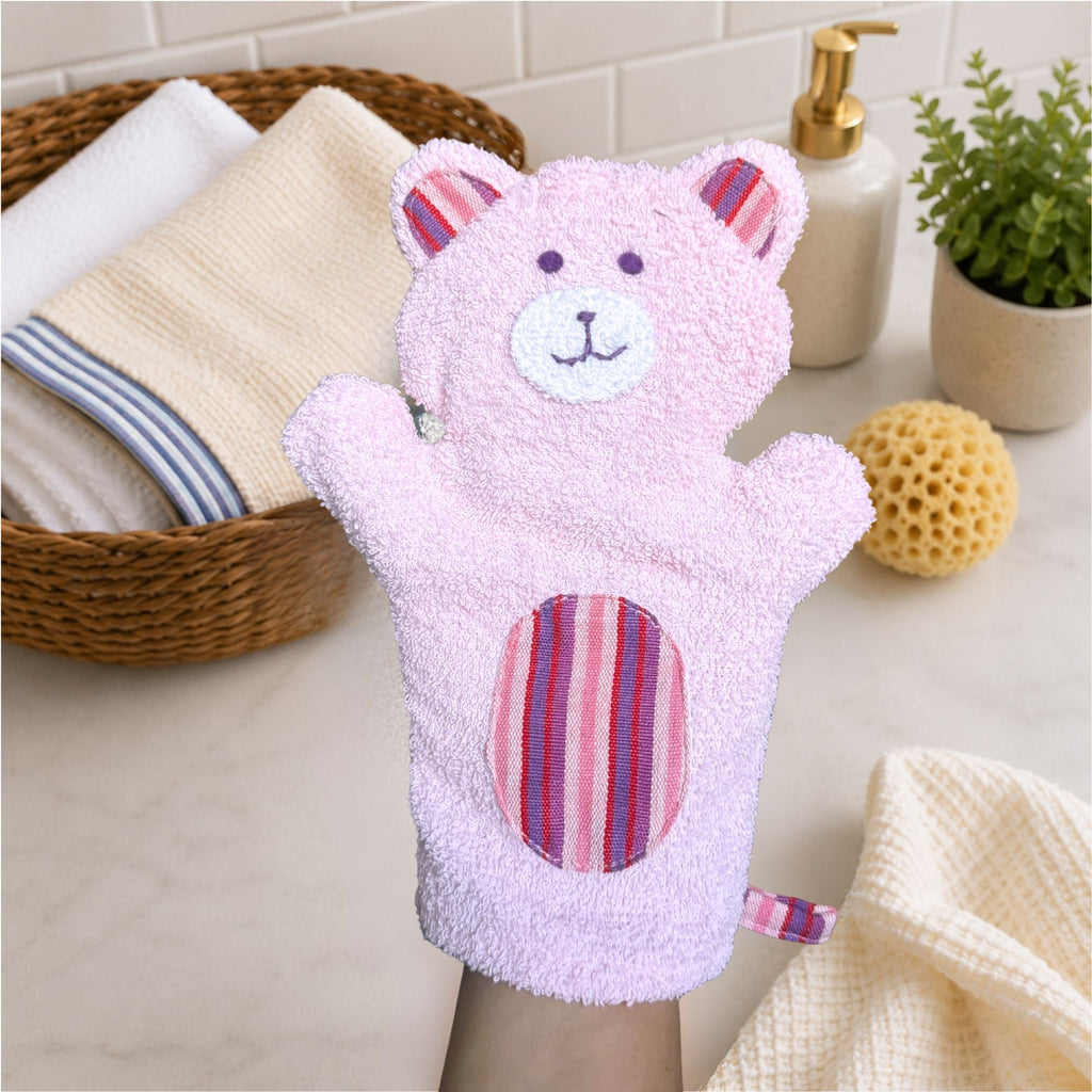 Bear Bath Mitt & Washcloth - Oakley the Bear
