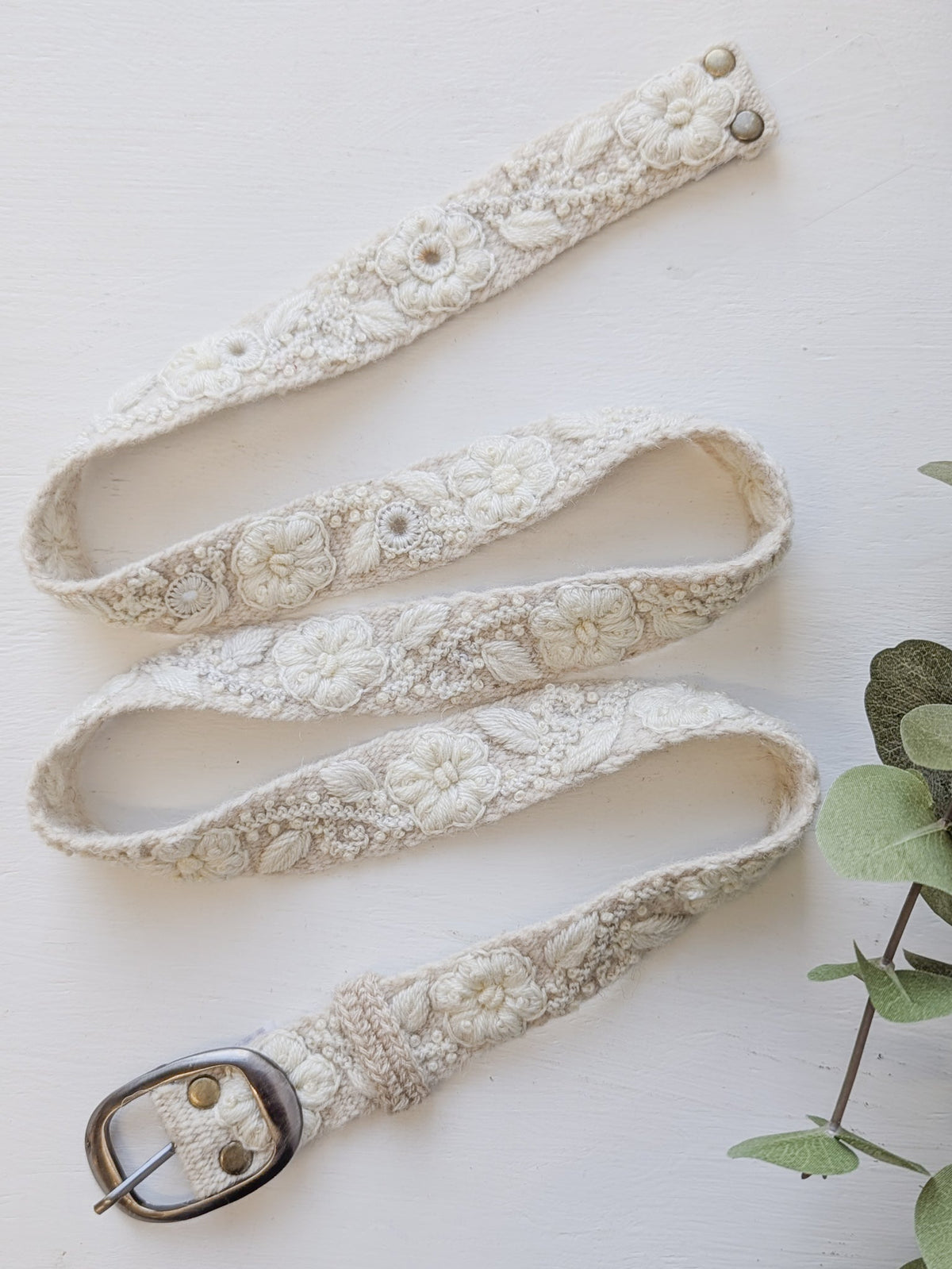 Blanca Skinny Embroidered Belt