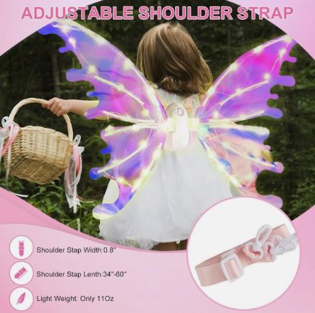 LED Butterfly Wings Light-Up Costume