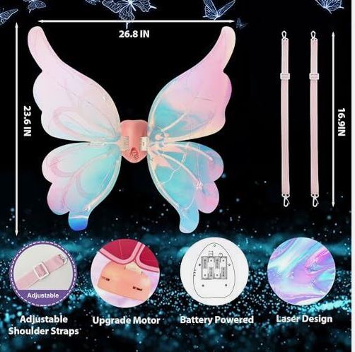 LED Butterfly Wings Light-Up Costume